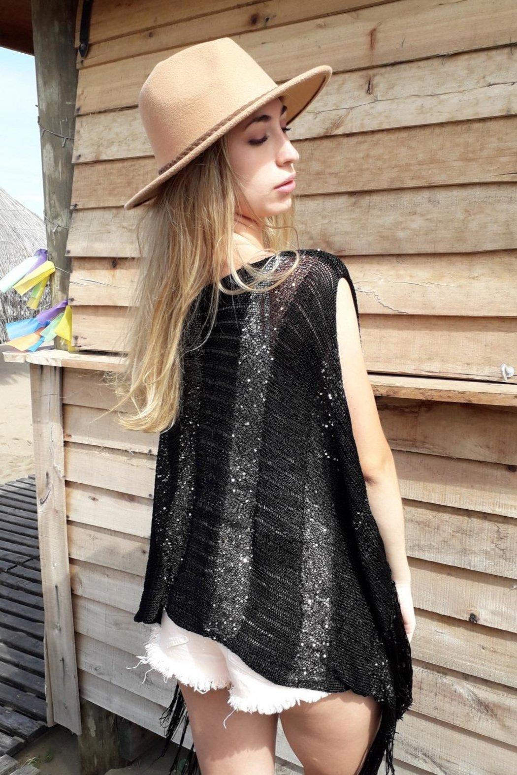 Poncho Silk Noire Product Image