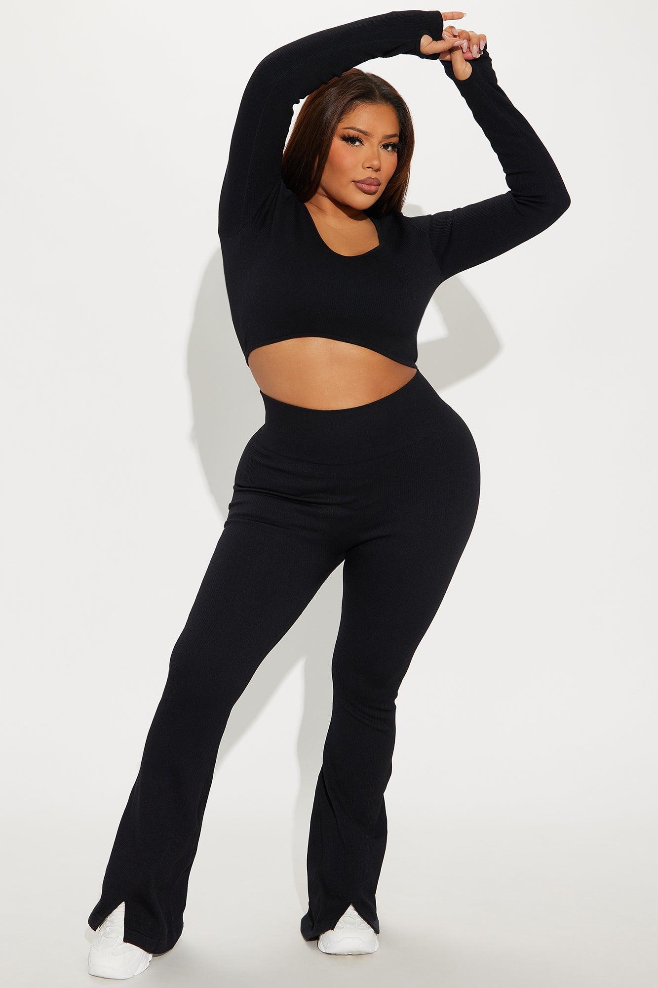 Reach Up Effortless Seamless Active Top - Black Product Image