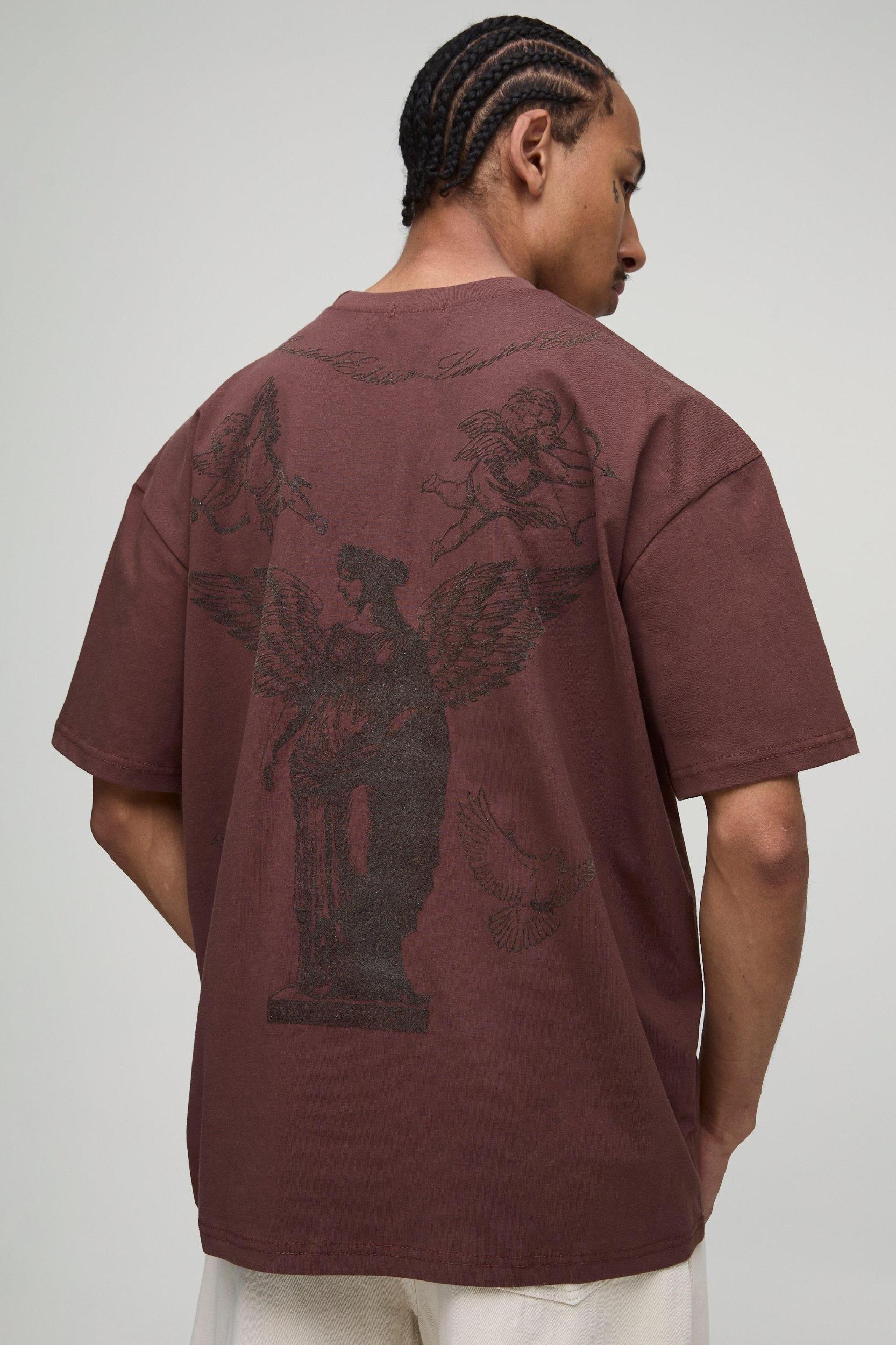 Oversized Heavyweight Puff Print T-Shirt | boohooMAN USA Product Image