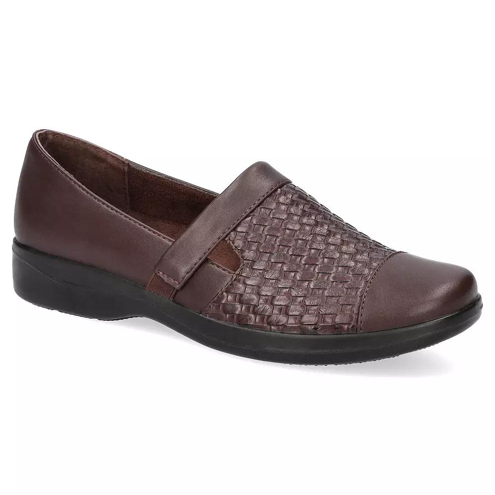 Easy Street Women's Destiny Slip-on Comfort Flats, Size: 8, Brown Woven Embossed Product Image