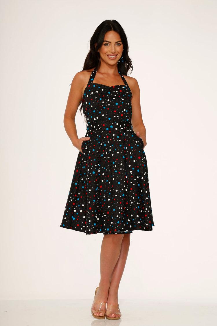 Black Candy Halter Swing Dress Product Image