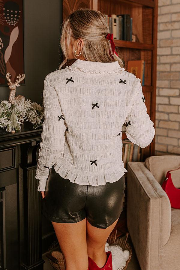 Coquette Charm Smocked Button Up Product Image