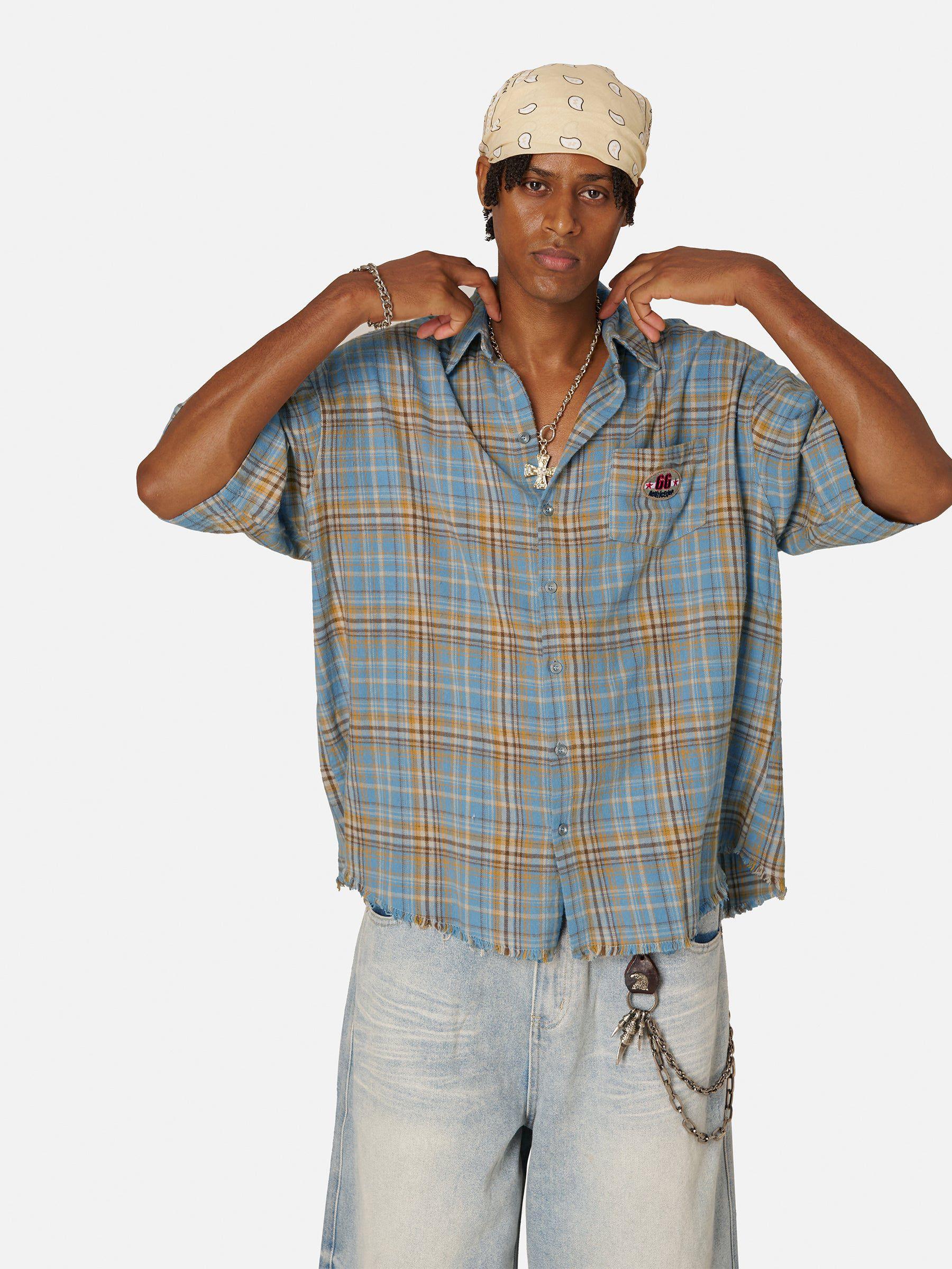 Aelfric Eden Gradient Plaid Pocket Shirt Product Image