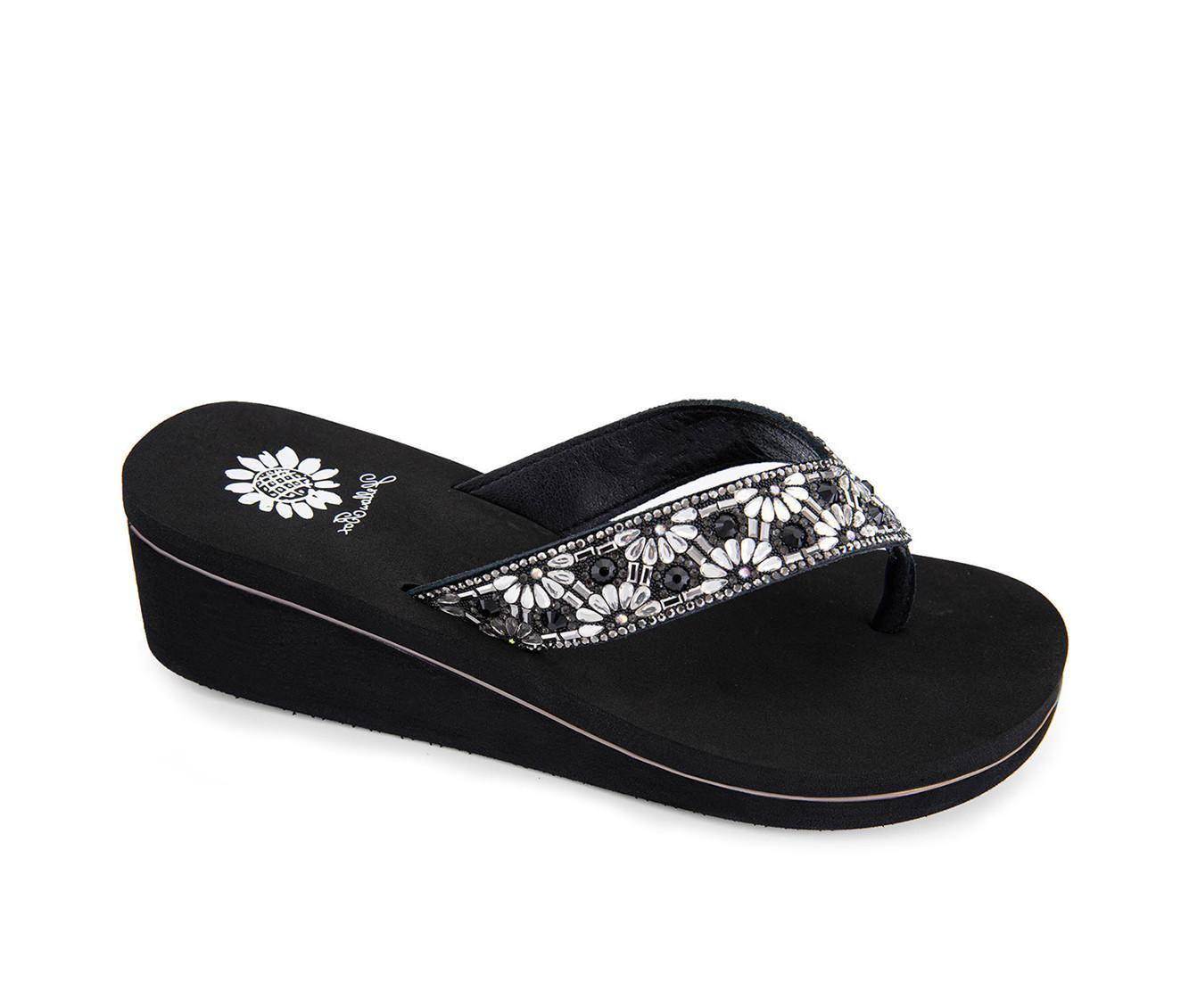Women's Yellow Box Savira Wedge Flip-Flops Product Image