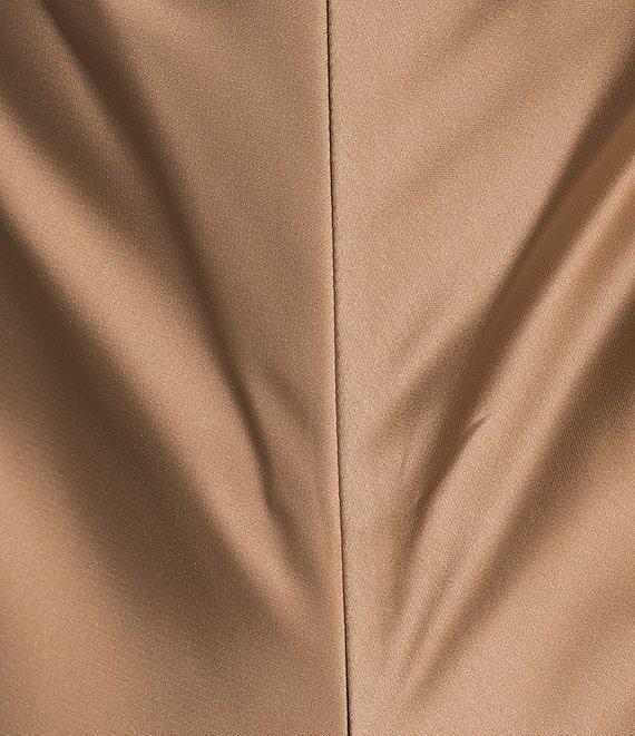 Antonio Melani Dreama Satin Ruched Halter Neck Sleeveless Sheath Slip Maxi Dress Product Image