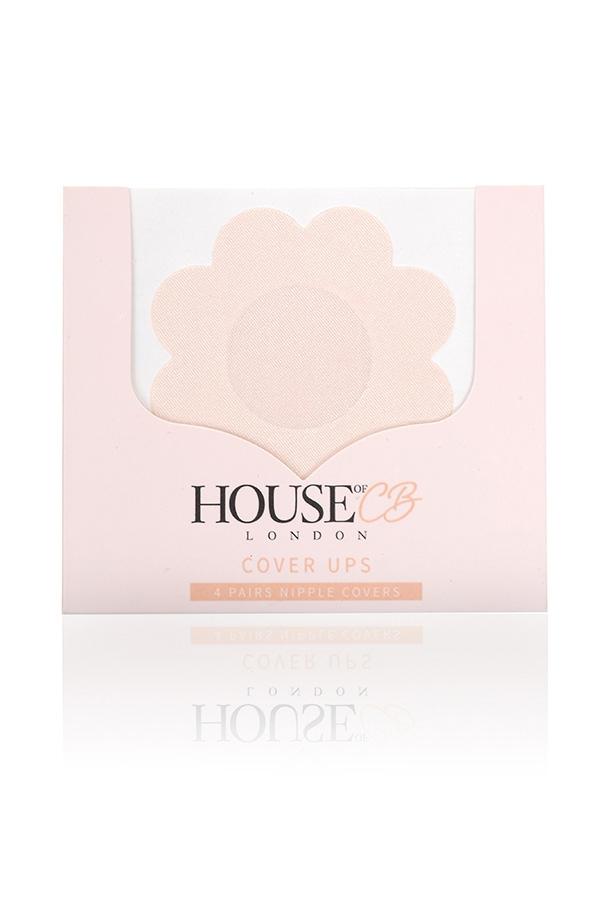  set of 4 beige flower nipple covers Product Image