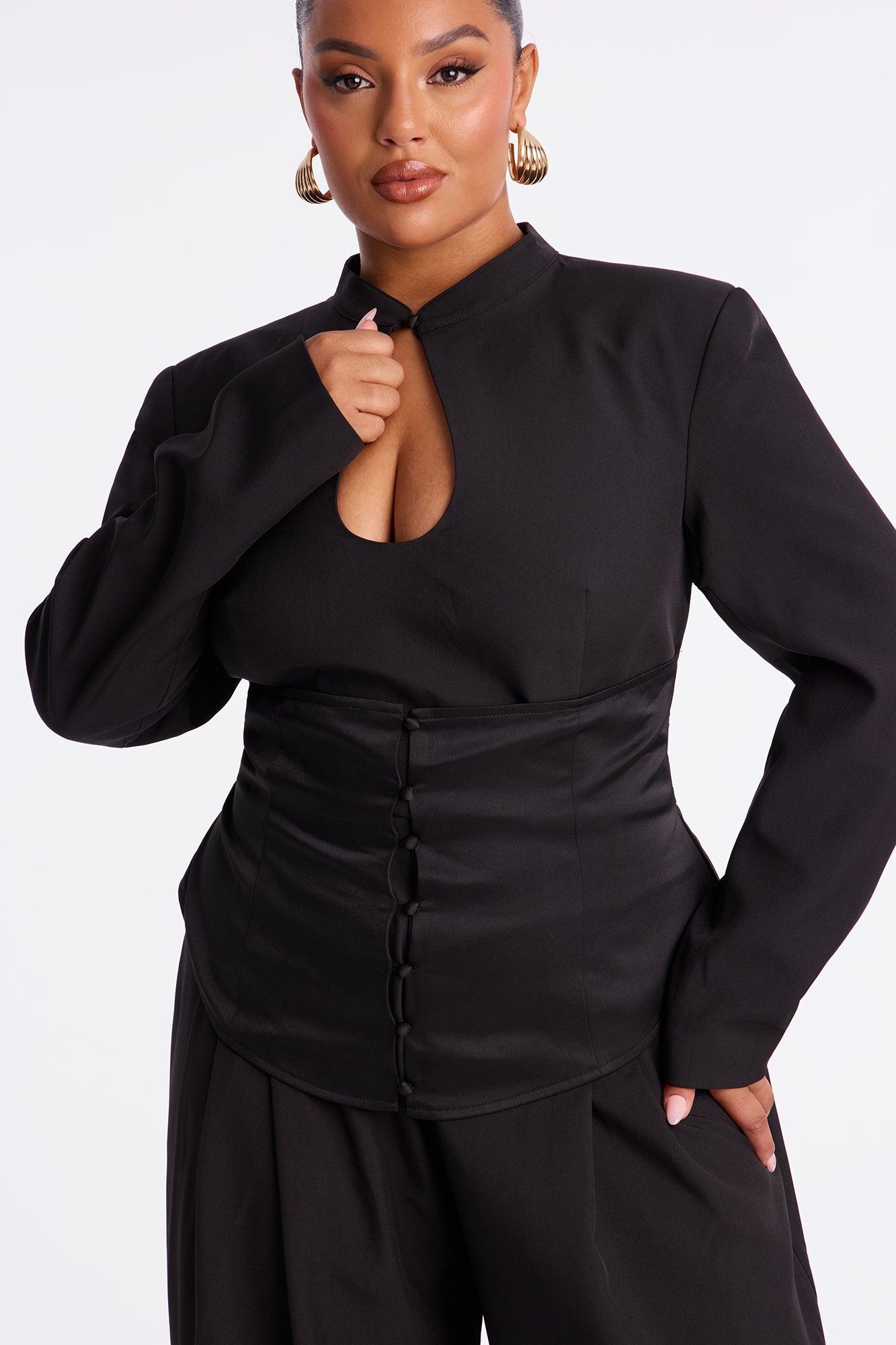 Camilla Corset Waist Jumpsuit - Black Female Product Image