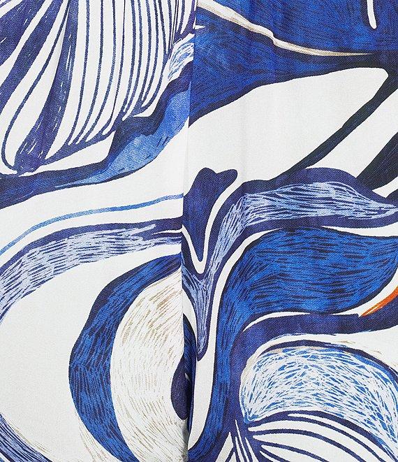 Bryn Walker Plus Osca Printed Elastic Waist Wide Leg Pull-On Pants Product Image