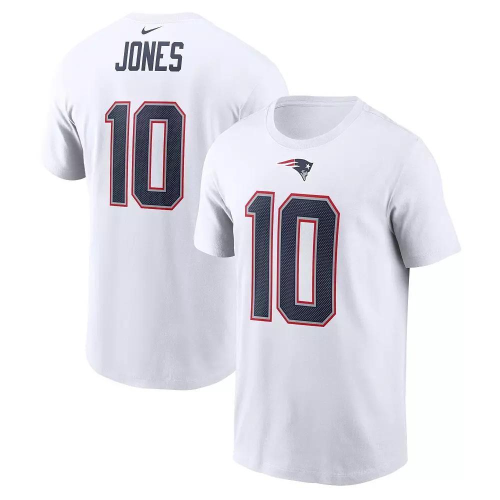 Men's Nike Mac Jones White New England Patriots Player Name & Number T-Shirt, Size: Small Product Image