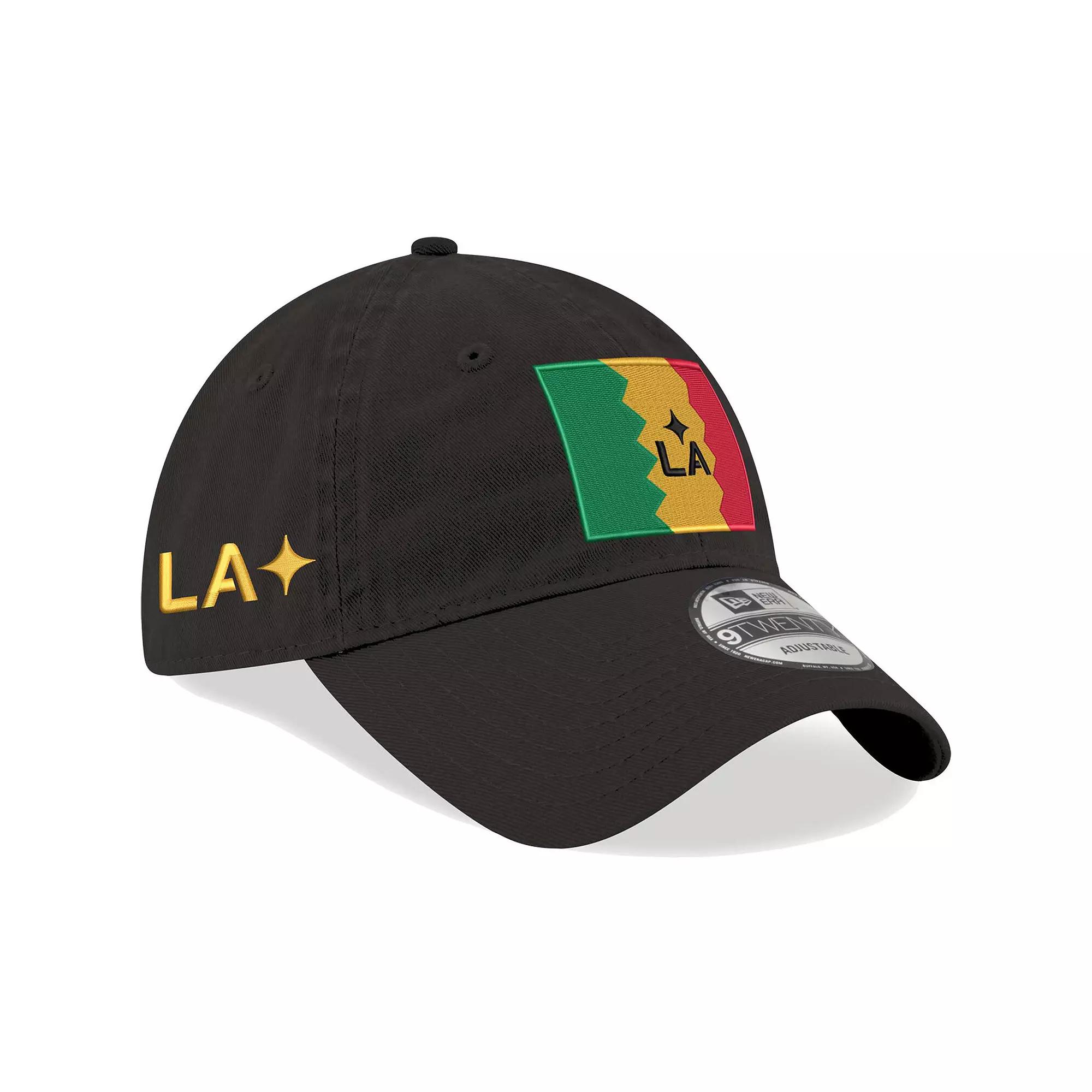 Men's New Era Black LA Galaxy Jersey Hook 9TWENTY Adjustable Hat Product Image