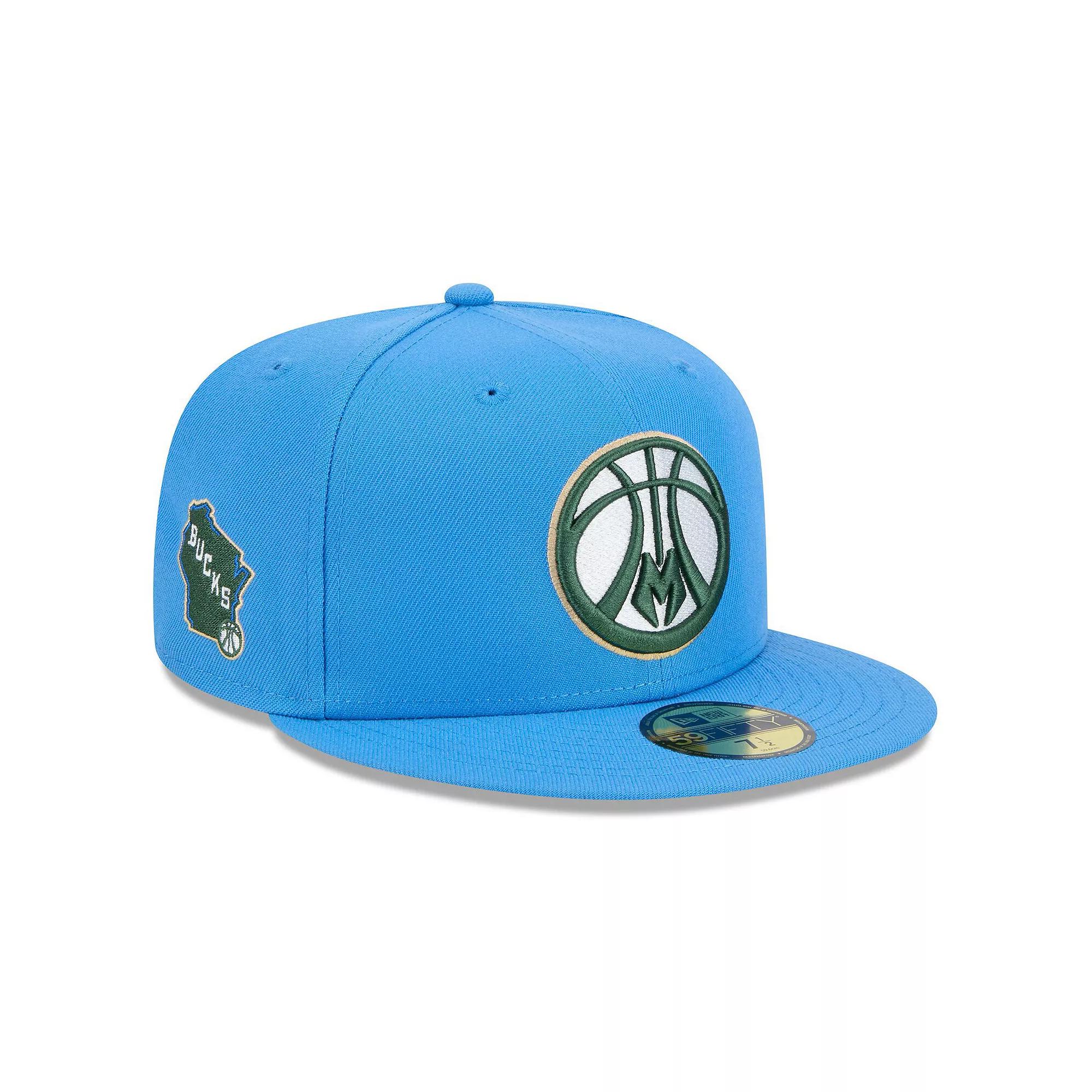 Men's New Era  Blue Milwaukee Bucks 2024/25 City Edition Alternate 59FIFTY Fitted Hat, Size: 7 7/8 Product Image