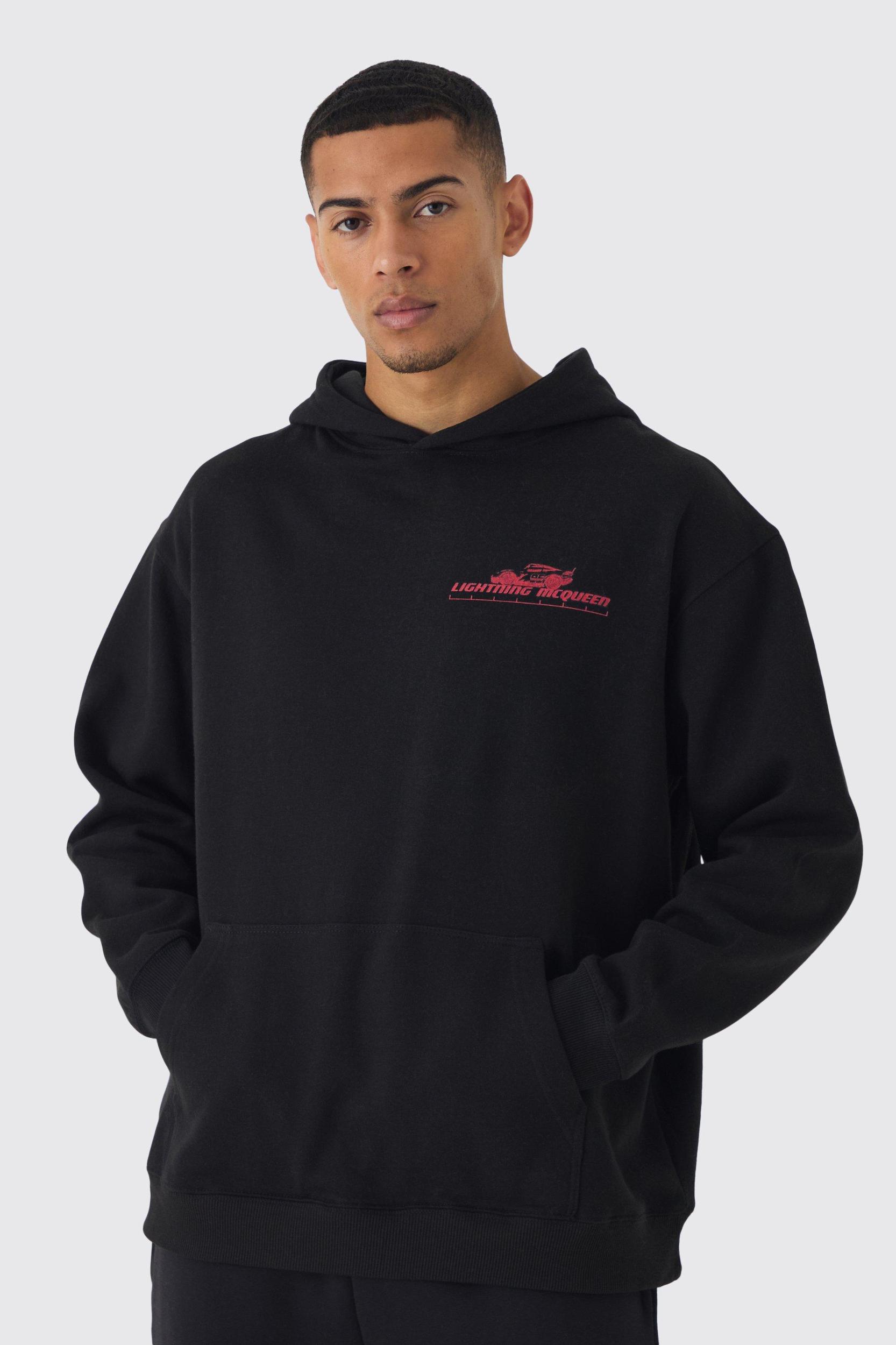 Oversized Disney Cars License Print Hoodie | boohooMAN USA Product Image