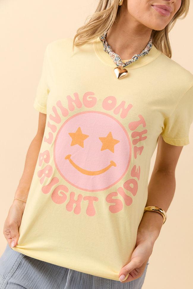 Living On The Bright Side Yellow Graphic Tee SALE Product Image