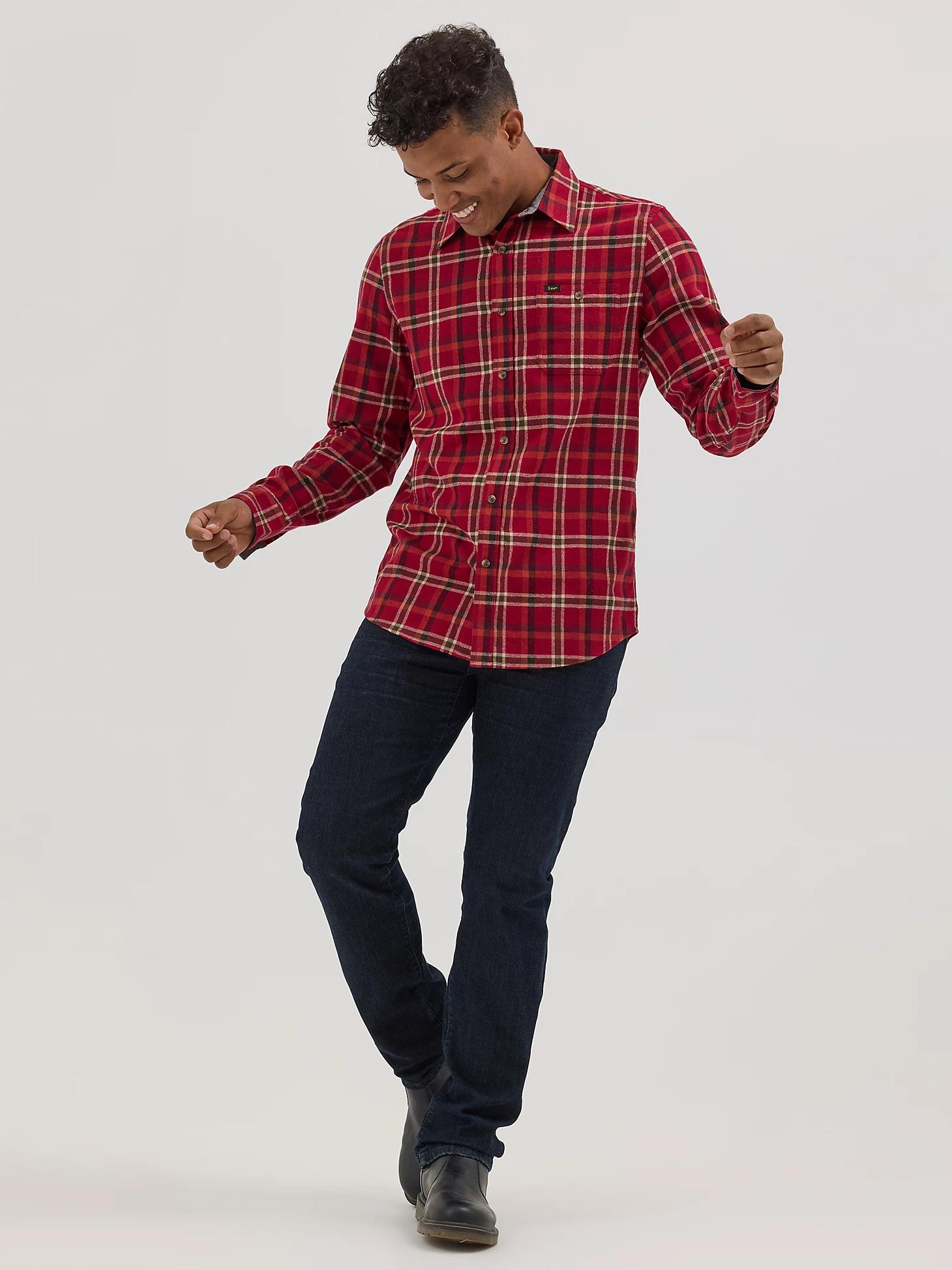 Men's Flannel One-Pocket Plaid Shirt | Men's Tops & Tees | Lee® Product Image