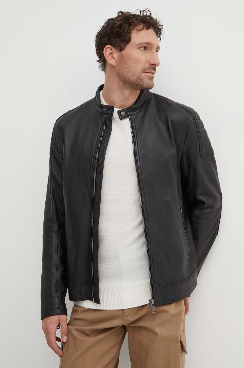 BOSS Orange Leather Jacket Jomoto Product Image