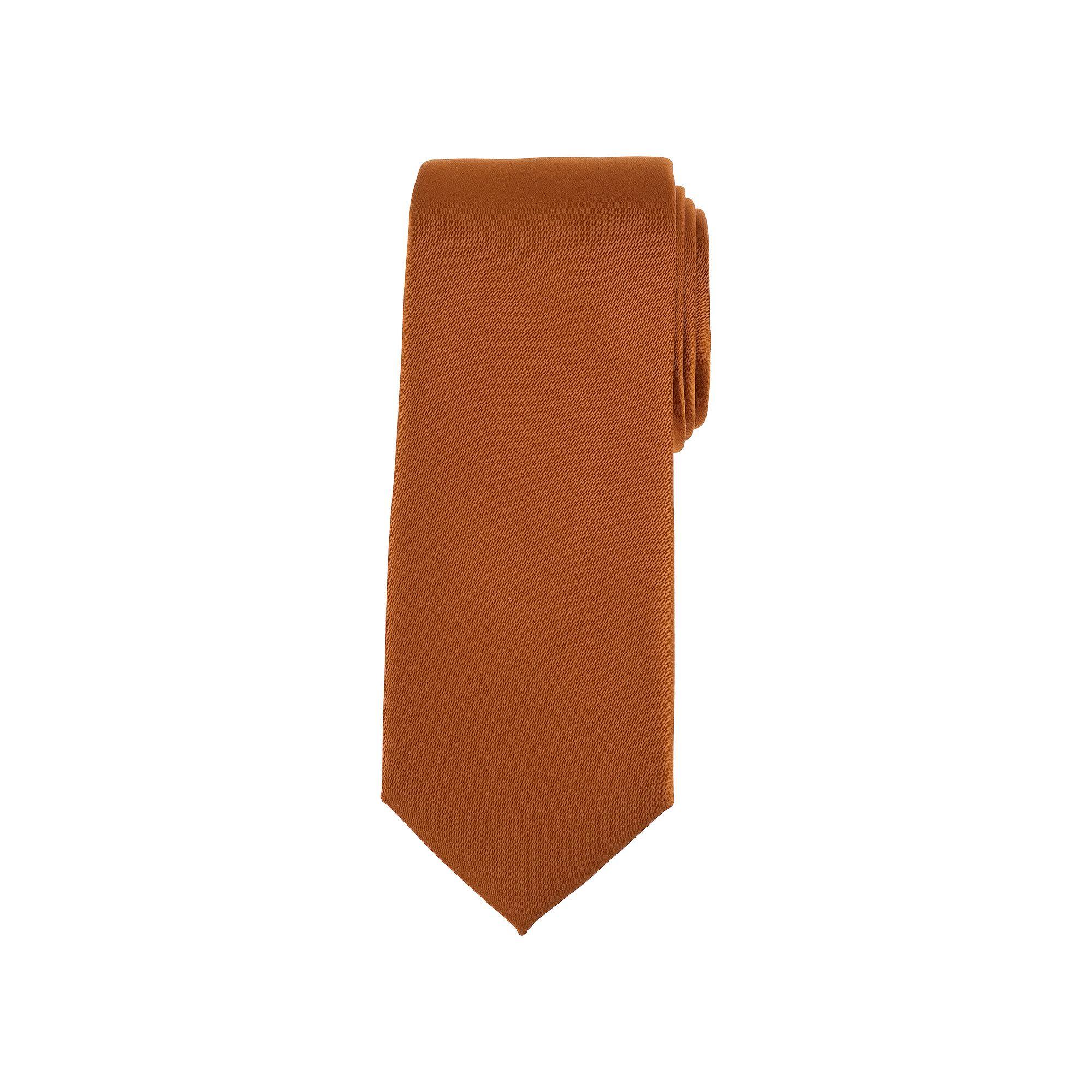 Men's Bespoke Solid Sateen Tie, Gold Sateen Product Image