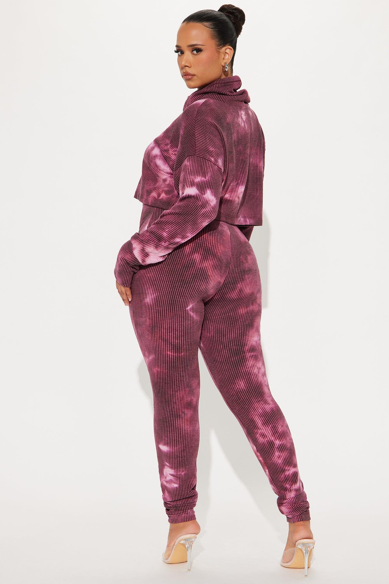 Thinking It Over Tie Dye Jumpsuit Set - Purple/combo Product Image