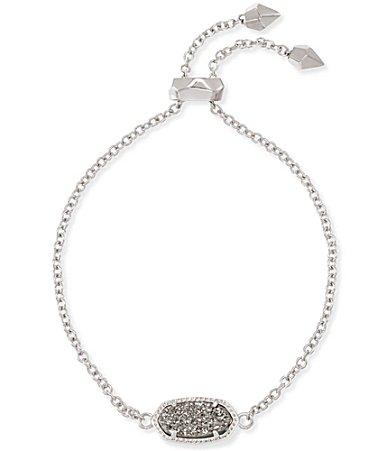 Kendra Scott Elaina Gold Adjustable Chain Bracelet in | Dichroic Glass Product Image