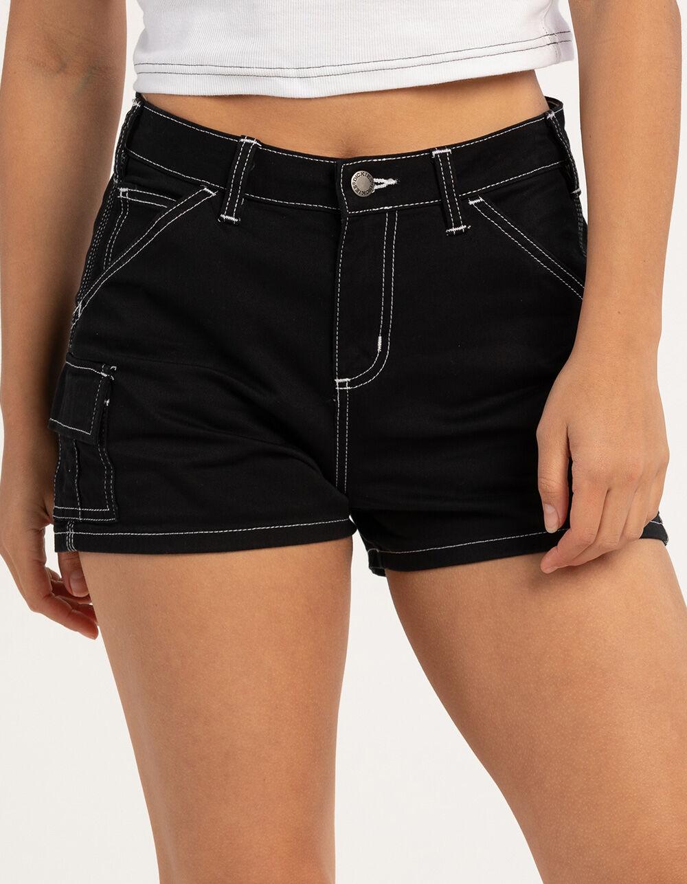 DICKIES Women Cargo Shorts - BLACK Product Image