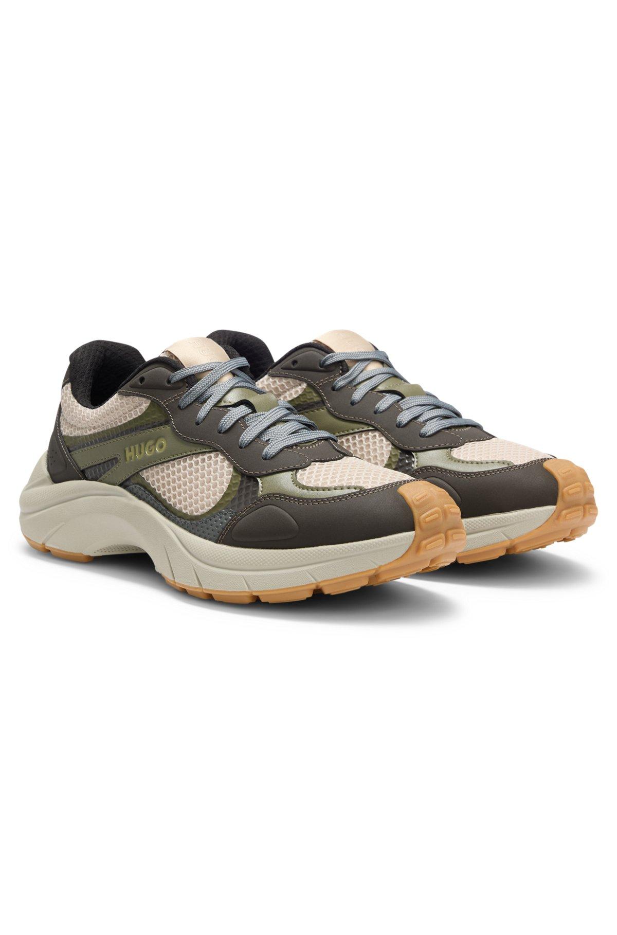Trainers with mesh and faux leather Product Image