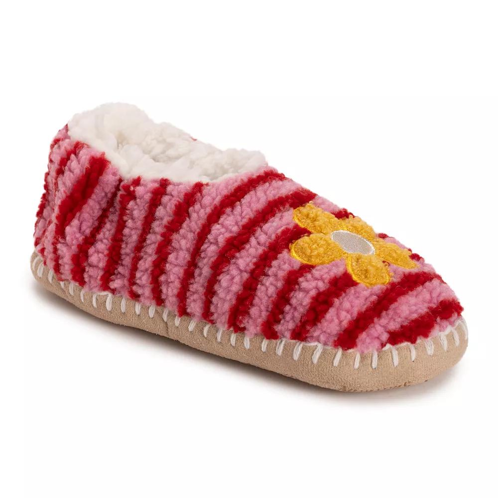 MUK LUKS Sherpa Smiley Women's Ballet Flat Slippers,  Product Image