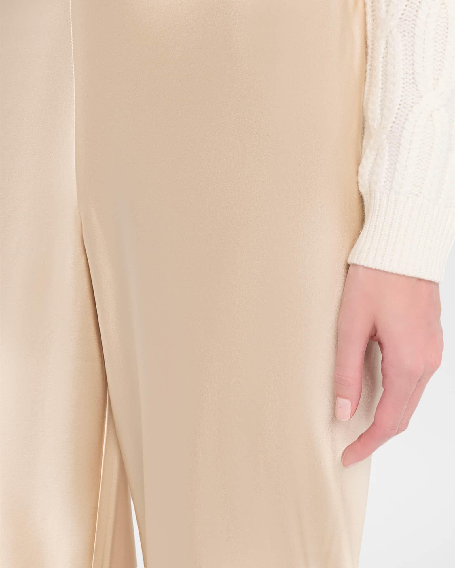 Straight-Leg Silk Pants Product Image