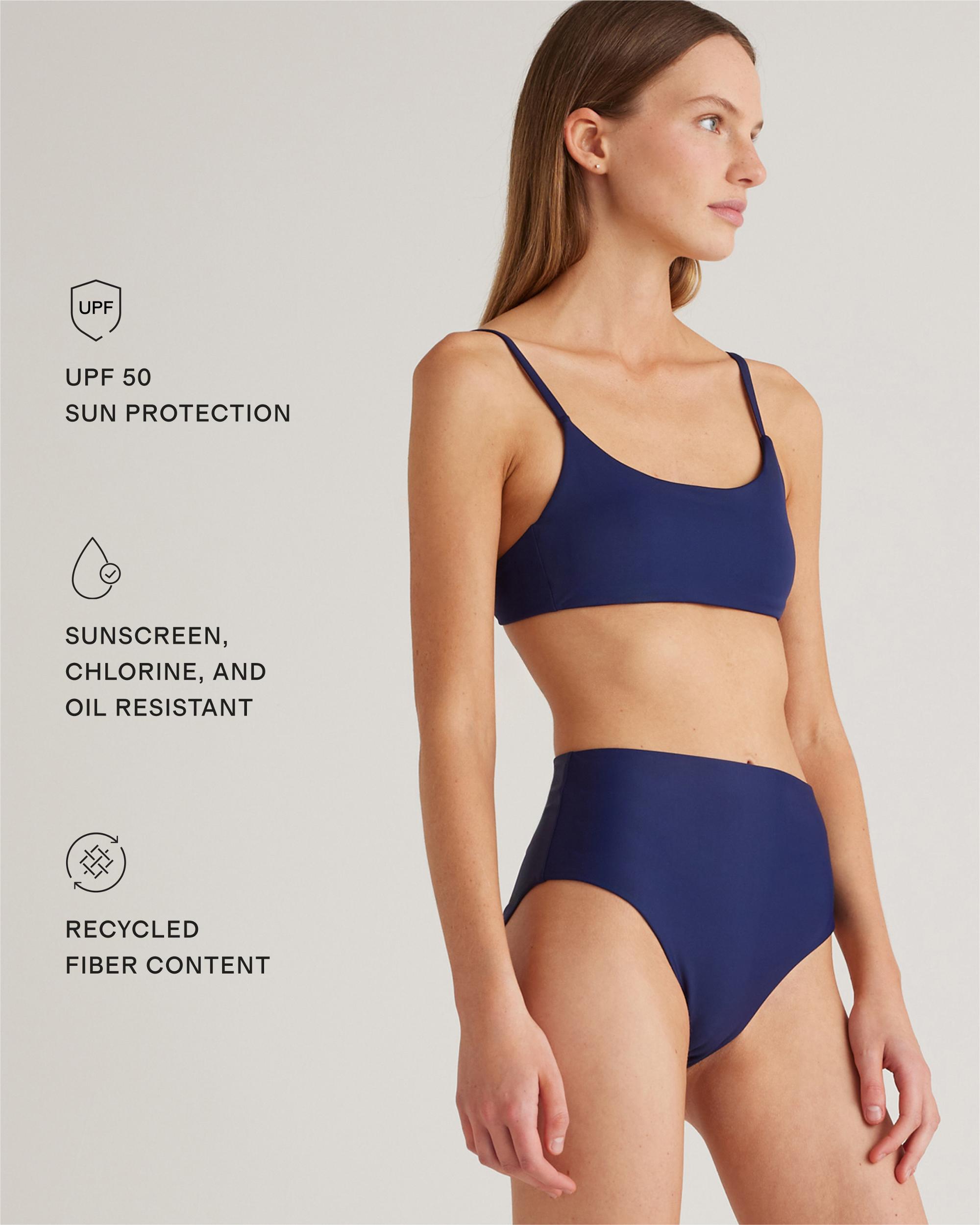 Quince | Women's Italian High-Rise Bikini Bottom 78% Recycled Polyamide, 22% Spandex Product Image