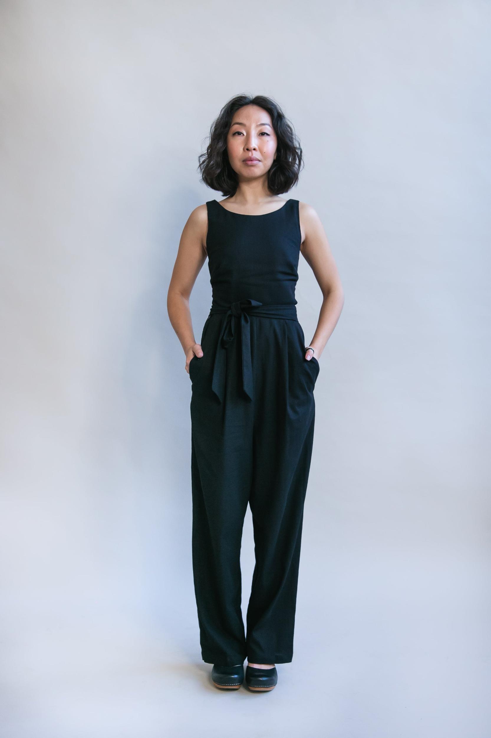 Liberty Jumpsuit in Black Linen Product Image
