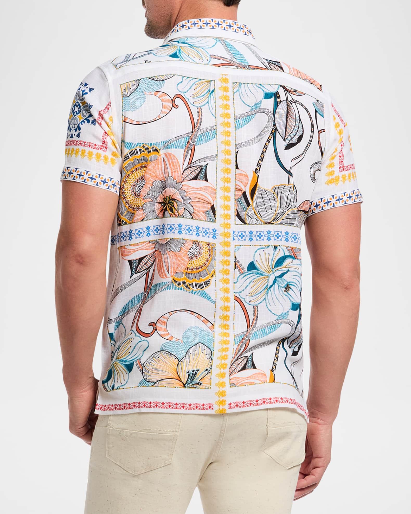 Mens Manzu Abstract Woven Shirt - Product Image