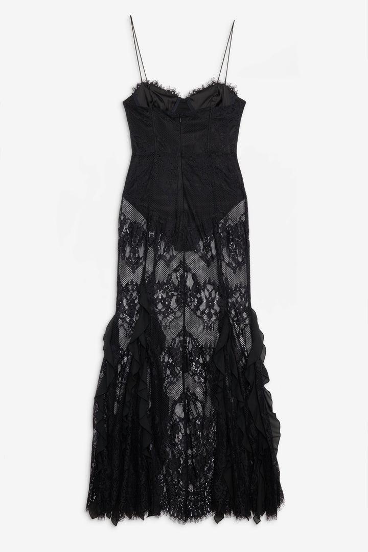 Shirley Lace Maxi Dress — Black Product Image