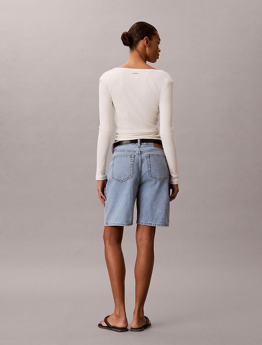 Denim Bermuda Shorts Product Image