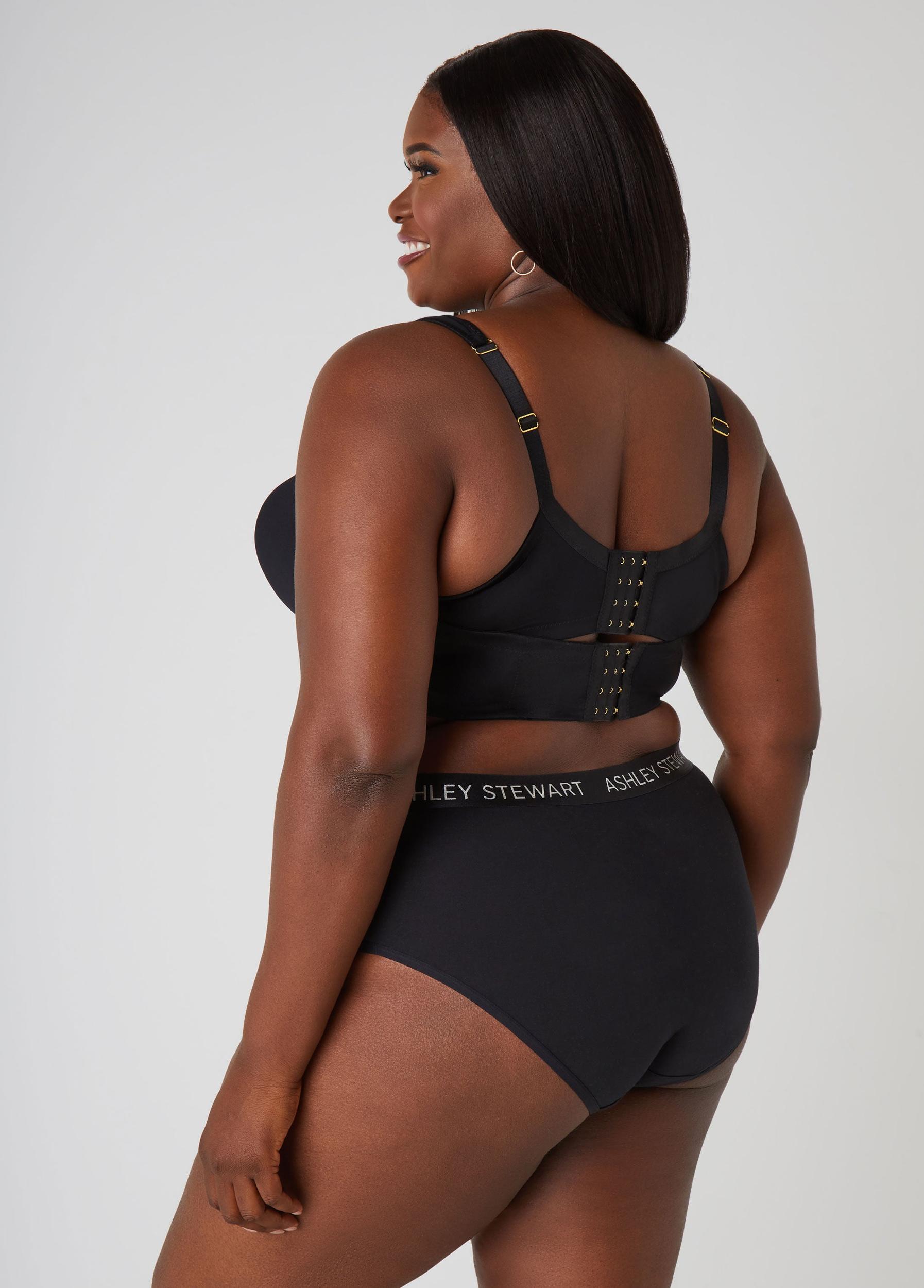 Plus Size Stretch Cotton Hipster Panties Ashley Stewart Product Image