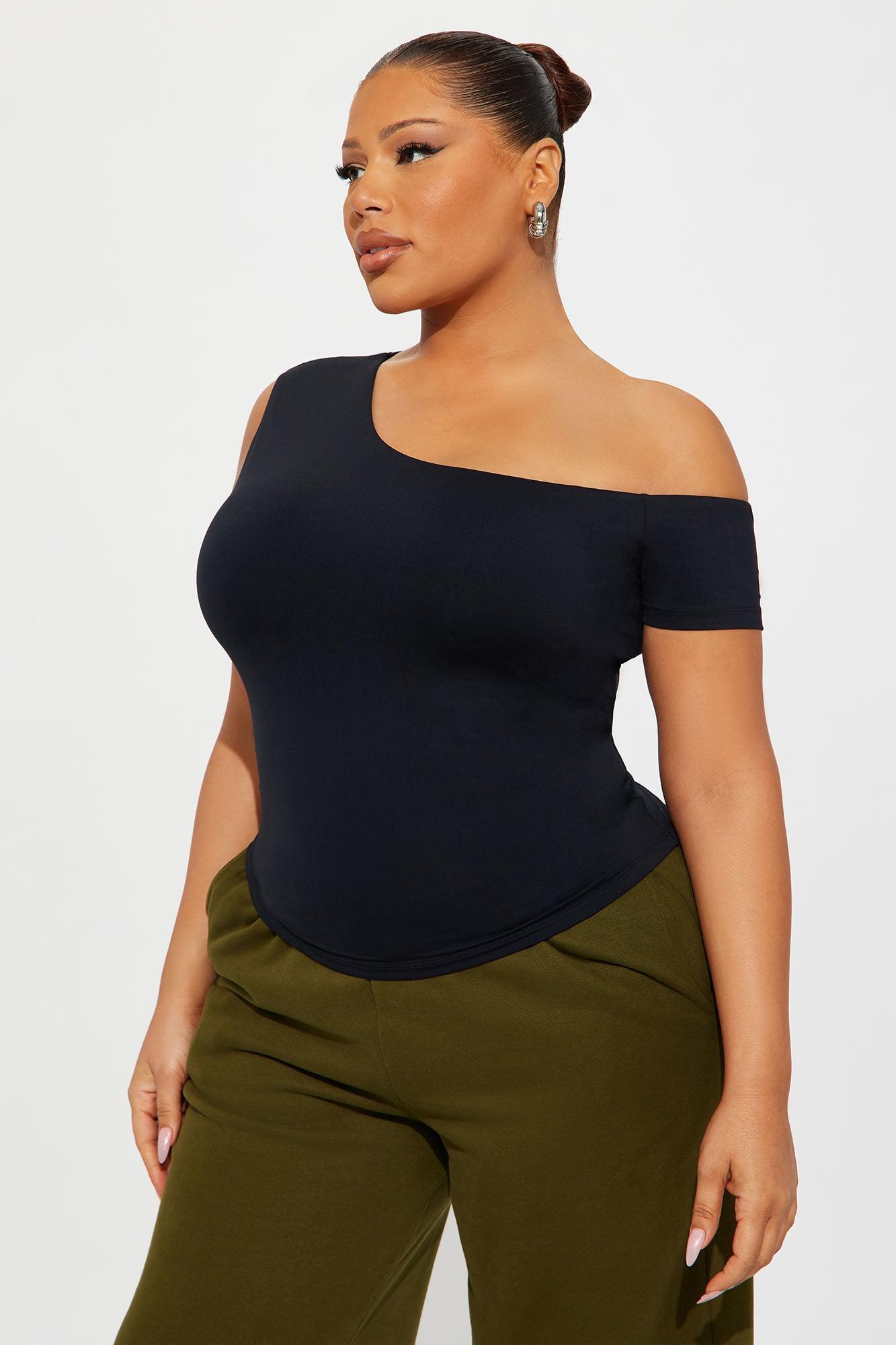 Second Skin Double Lined Off Shoulder Top - Black Female Product Image
