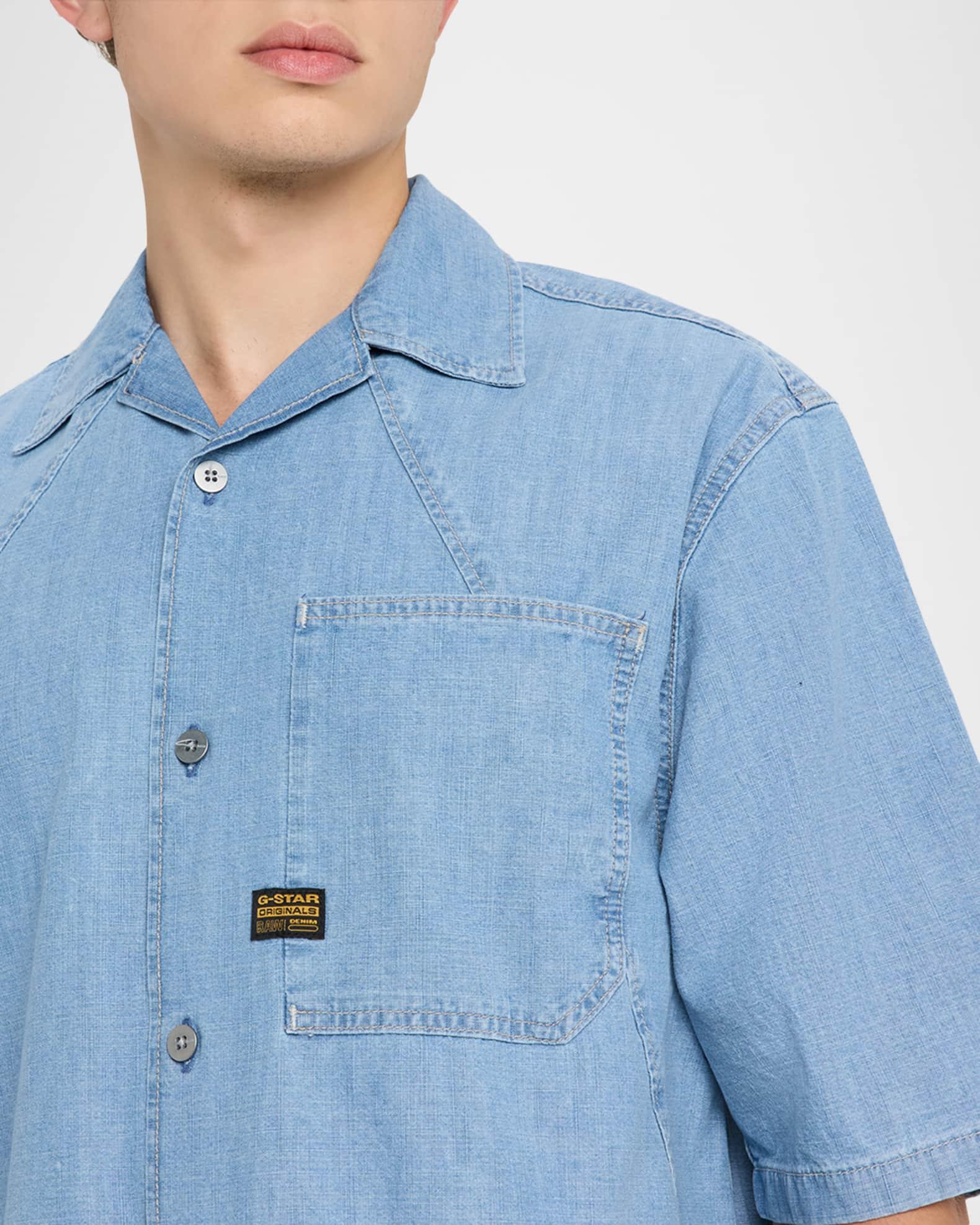 Men's Relaxed Chambray Camp Shirt Product Image
