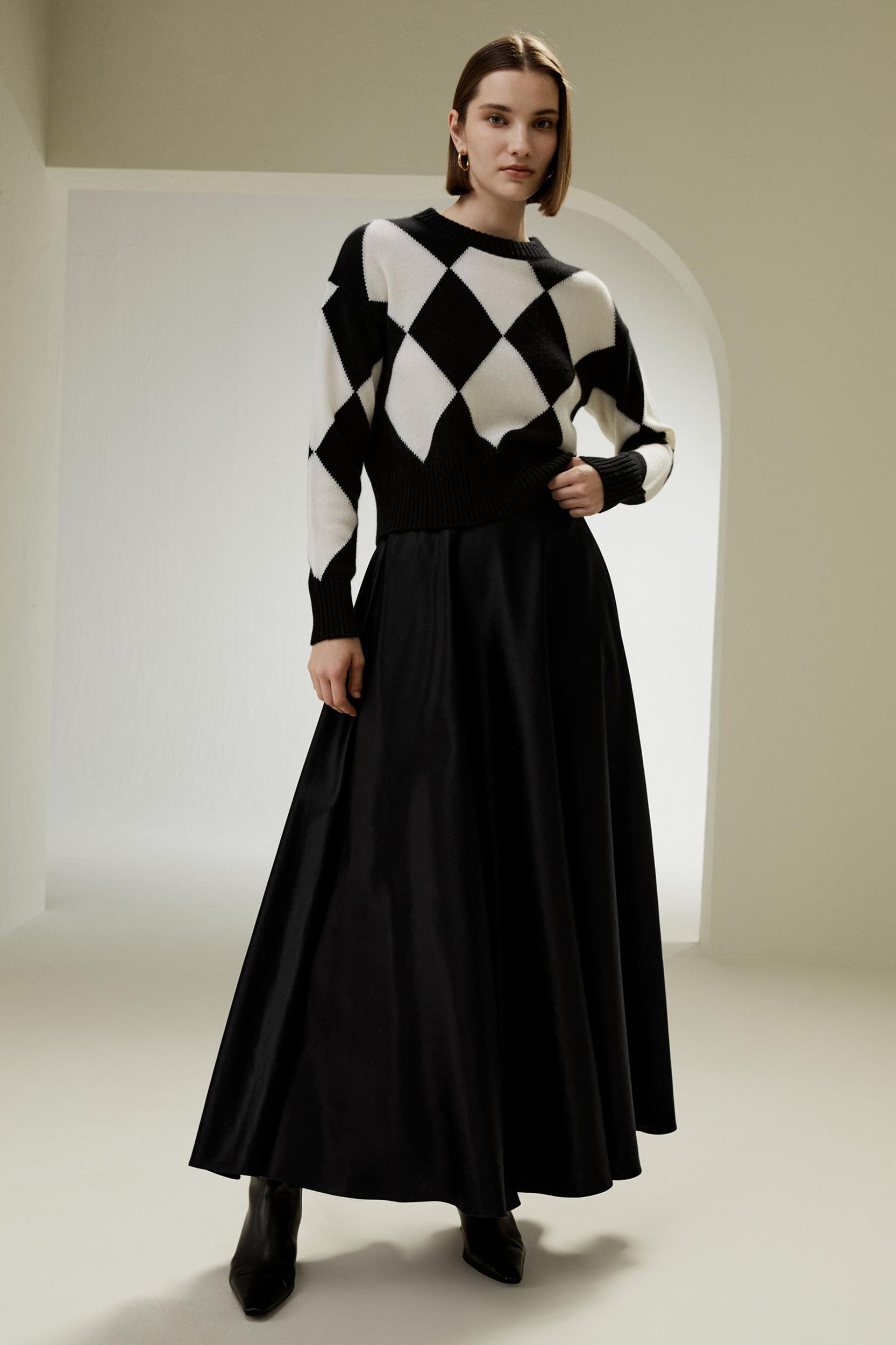 LILYSILK Black Silk Skirt Womens Premium Silk Luxurious Flowing Hem Skirt 6 Product Image