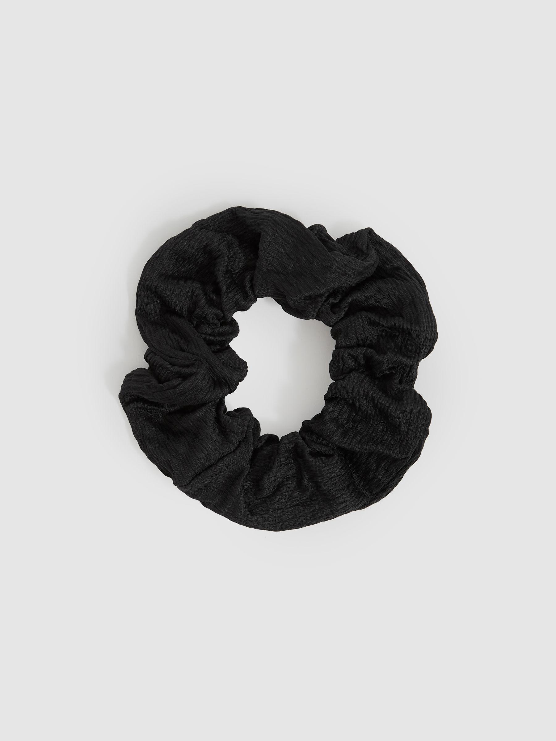 Calvin Klein Crinkle Triangle Bikini Top in Black Product Image