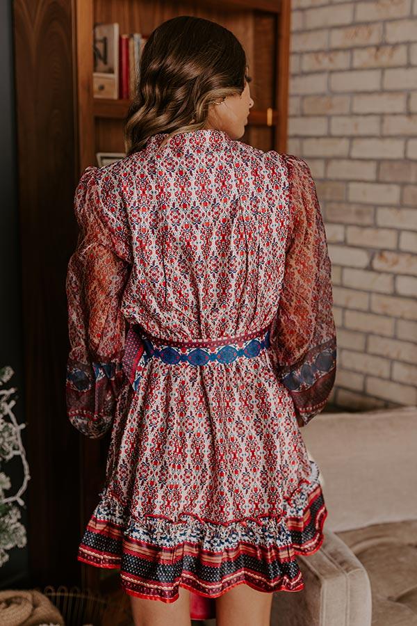 Veranda Brunch Satin Floral Mini Dress Product Image