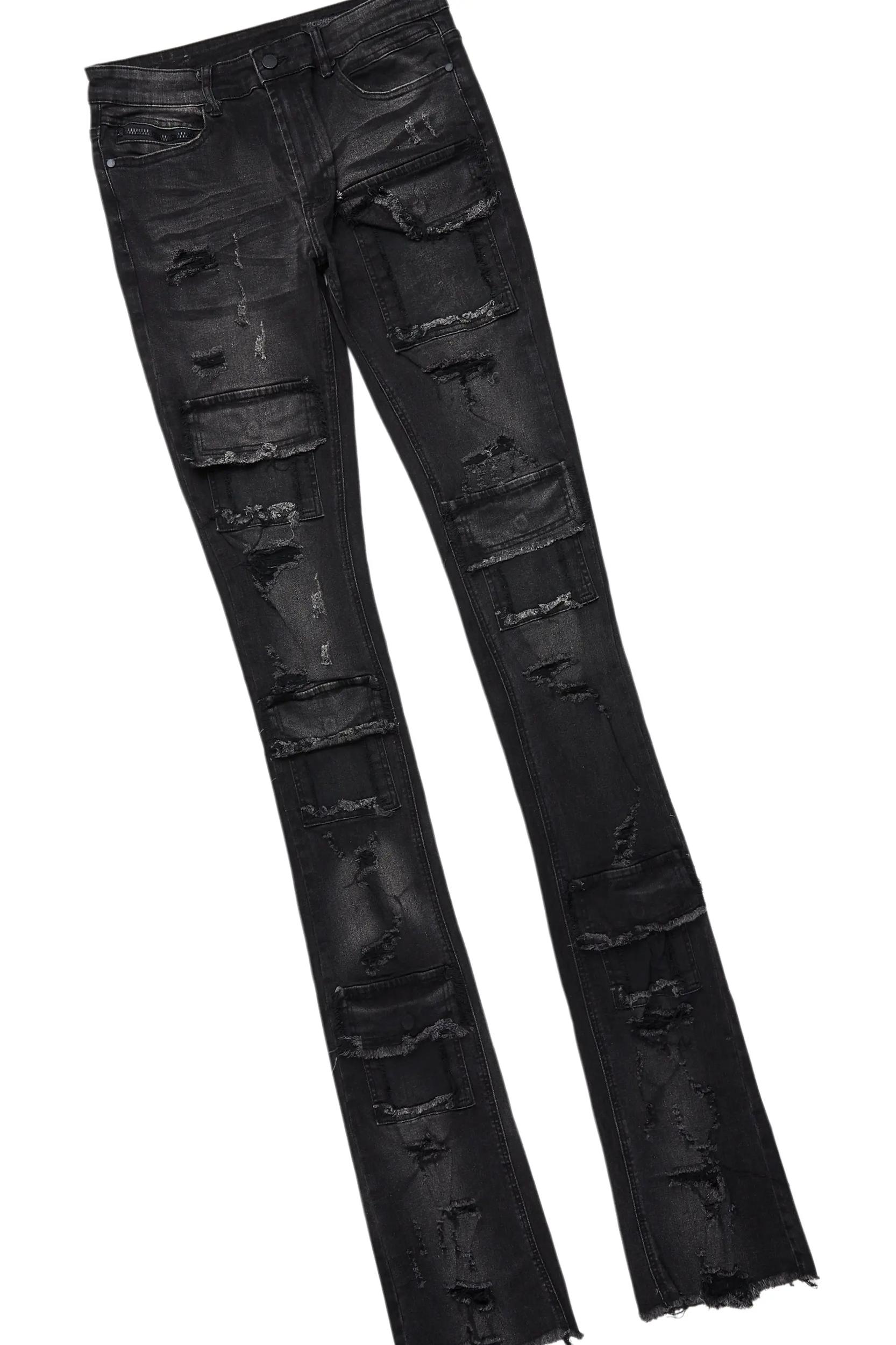 Lake Black/White Hoodie & Pooja Super Stacked Flare Jean Bundle Male Product Image