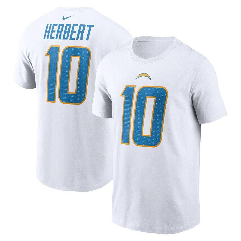 Men's Nike Justin Herbert White Los Angeles Chargers Player Name & Number T-Shirt,  Product Image