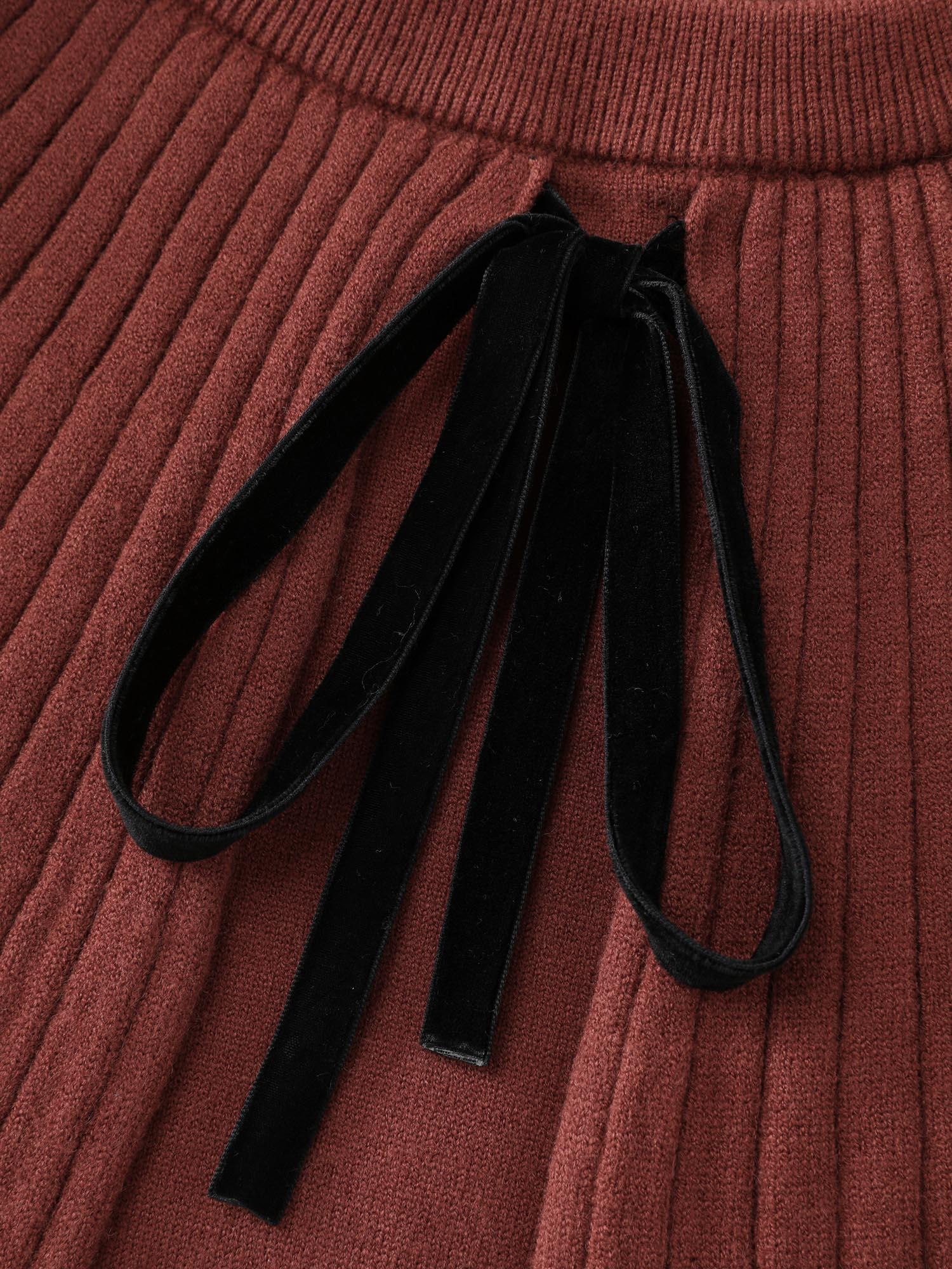 Faux Two-Piece Cape Velvet Bow Pullover Female Product Image