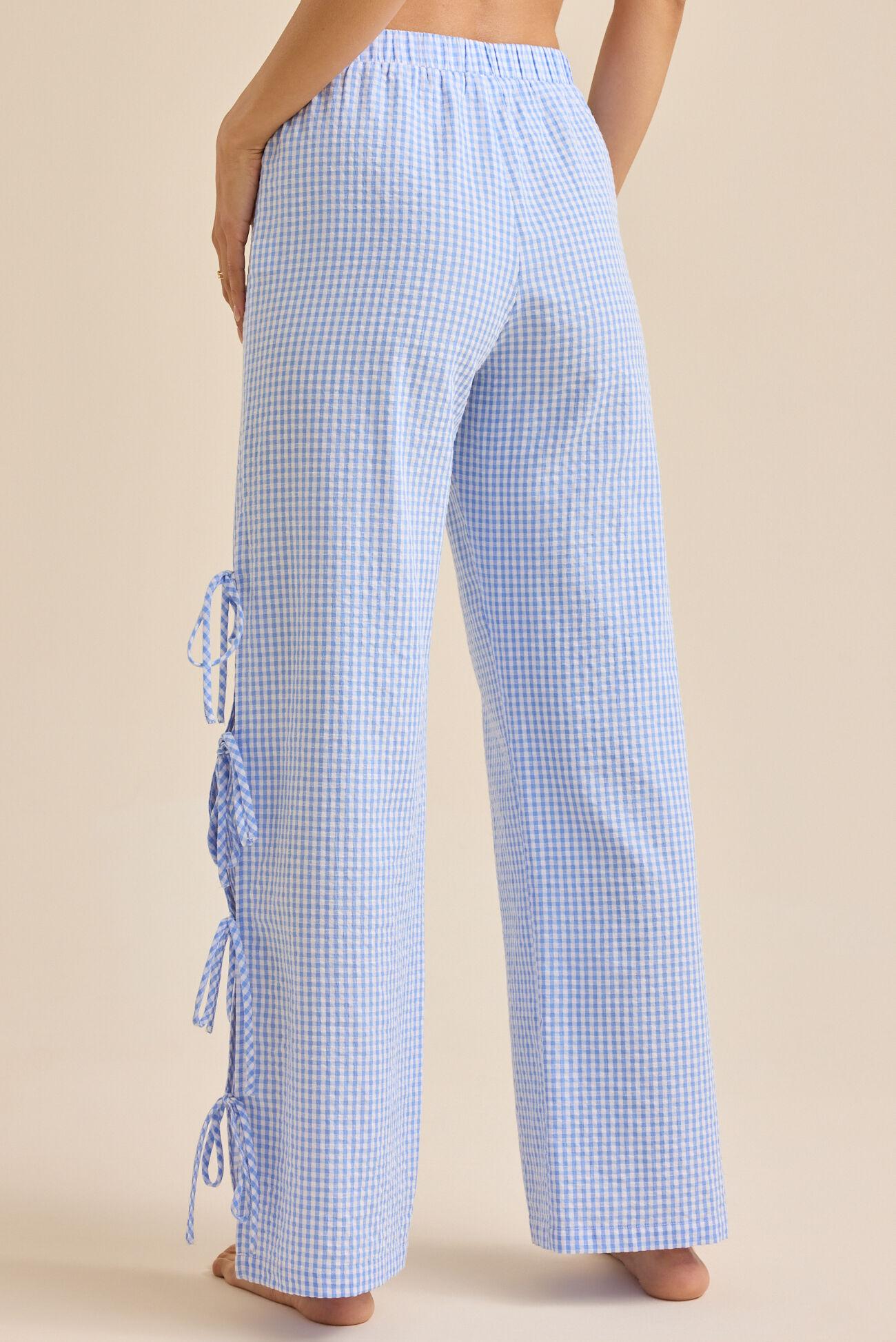 Ruthie Gingham Side Tie Pants Product Image