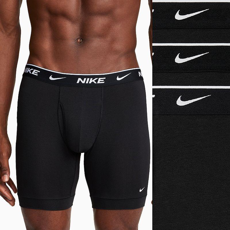 Nike Men's Dri-FIT Essential Cotton Stretch Long Boxer Briefs (3-Pack) Product Image