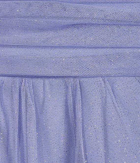 Pear Culture Glitter Mesh Spaghetti Strap Surplus Inset Dress Product Image