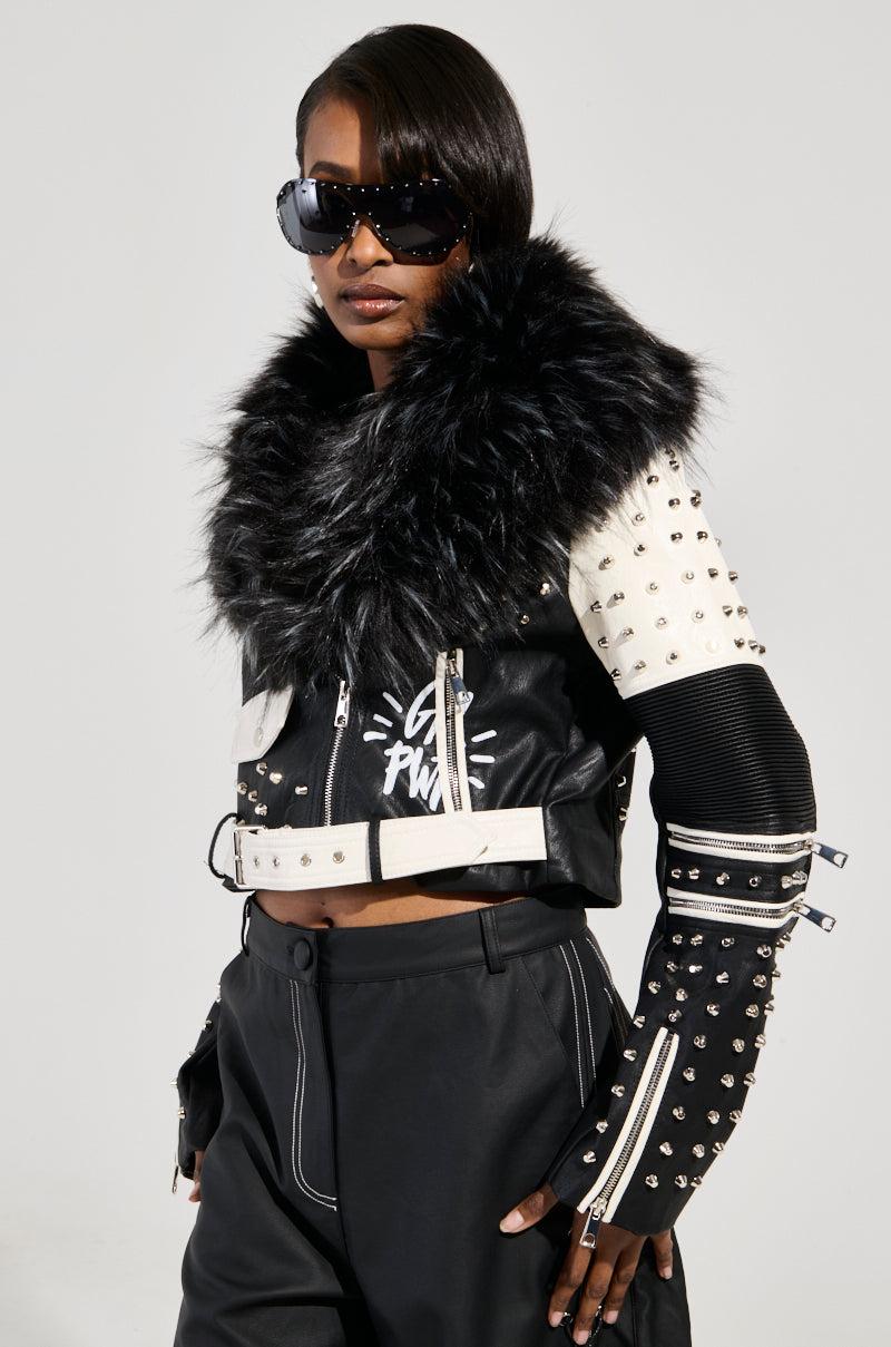 FROM THE BRONX FUR TRIM MOTO Product Image