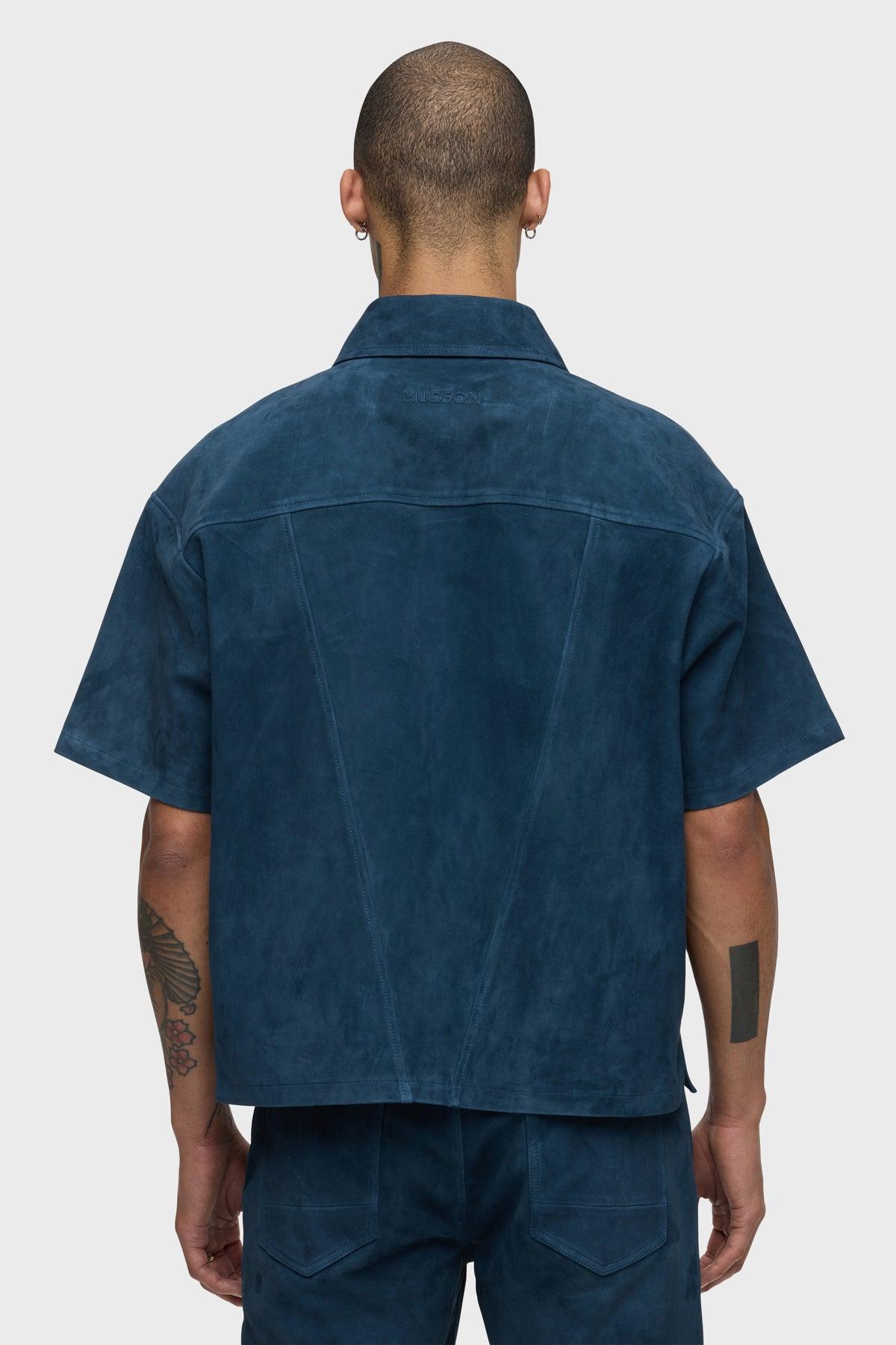 Short Sleeve Zip Shirt Male Product Image