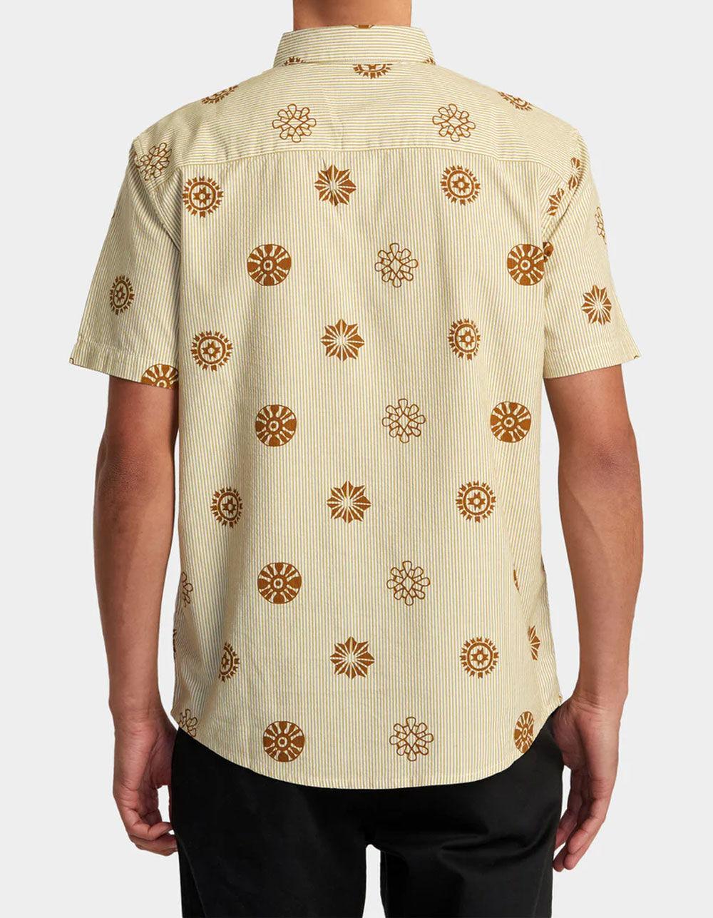 RVCA Endless Seersucker Mens Button Up Shirt - LATTE Product Image