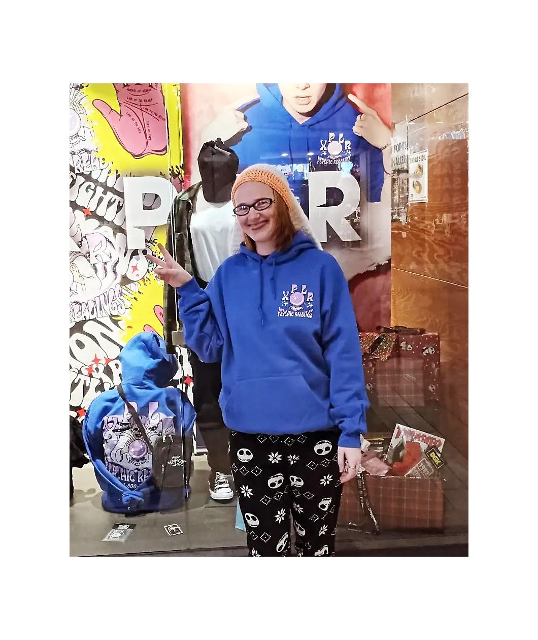 XPLR Psychic Readings Blue Hoodie Product Image