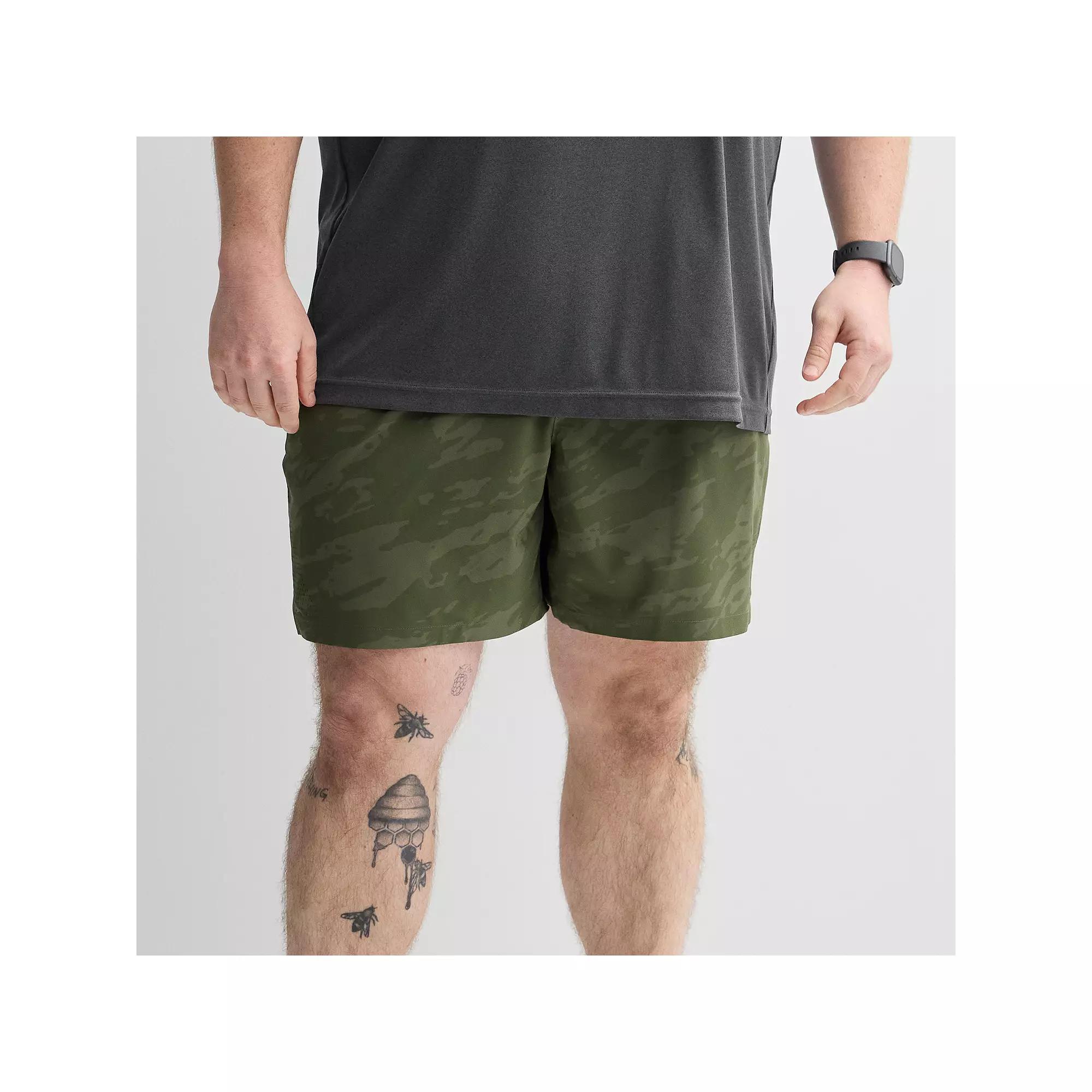 Big & Tall Tek Gear Trainer Shorts, Men's, Size: Large Tall, Army Green Product Image