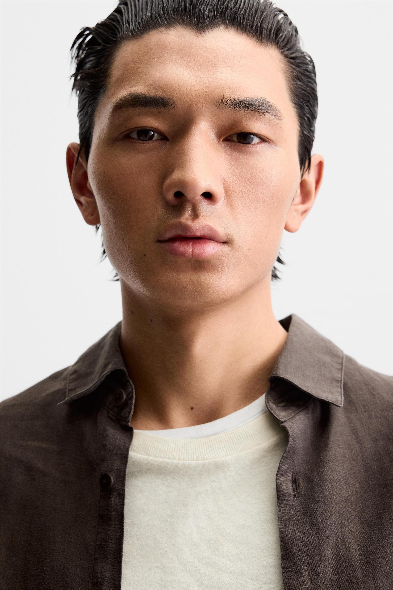 100% WASHED LINEN SHIRT Product Image