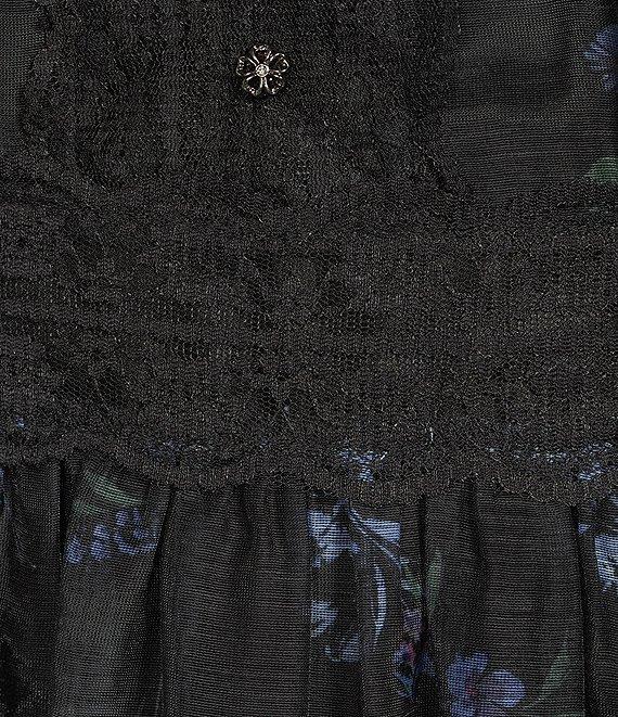 Layered With Love Harper Long Sleeve V-Neck Printed Trim Detailing Mini Dress Product Image